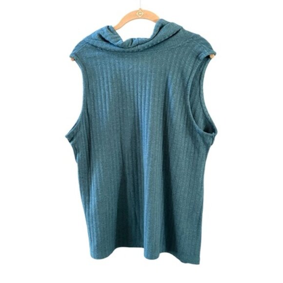 Time & Tru Sleeveless Cowl Neck Top Women’s XL | Teal Green - Picture 7 of 10